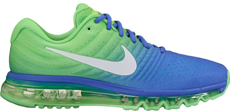 Nike Air Max 2017 Paramount Blue Electric Green Men's ...