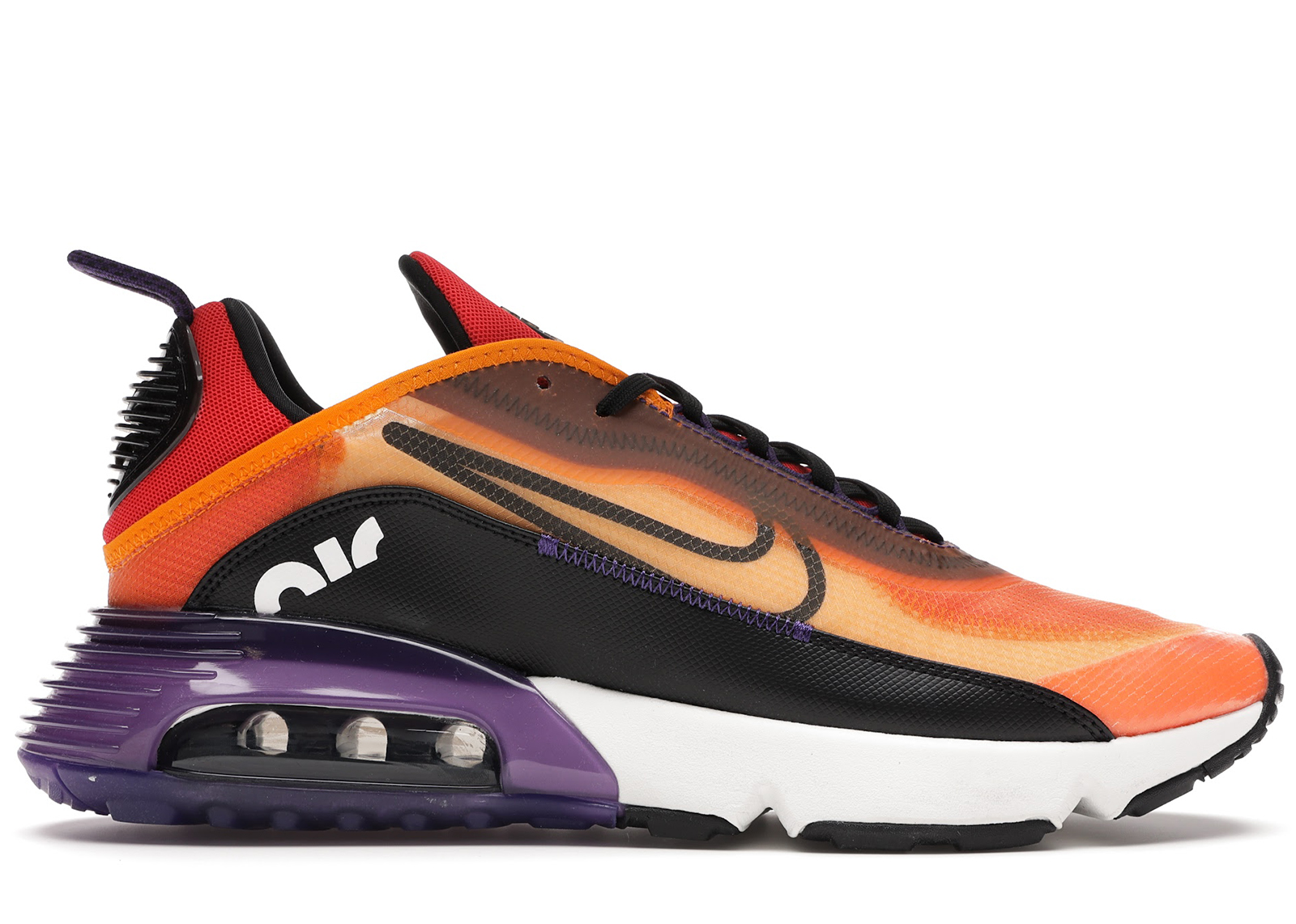 orange and purple tennis shoes