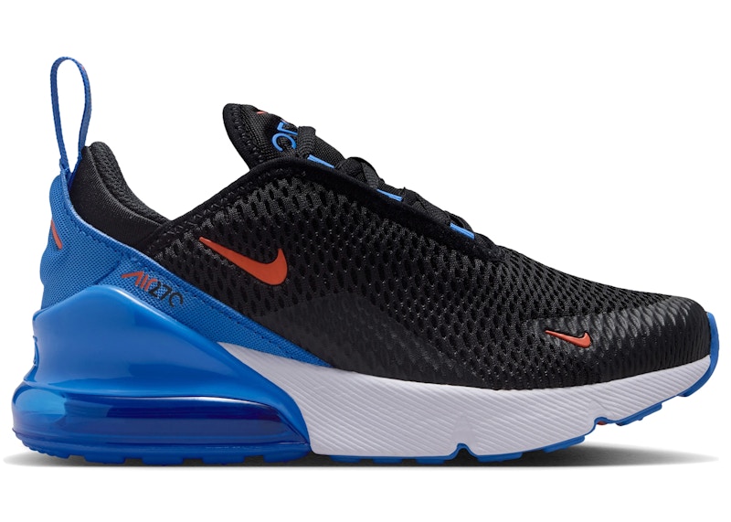 Nike Air Max 270 Black Blue Crystal Turf Orange (PS) - AO2372-047 - US