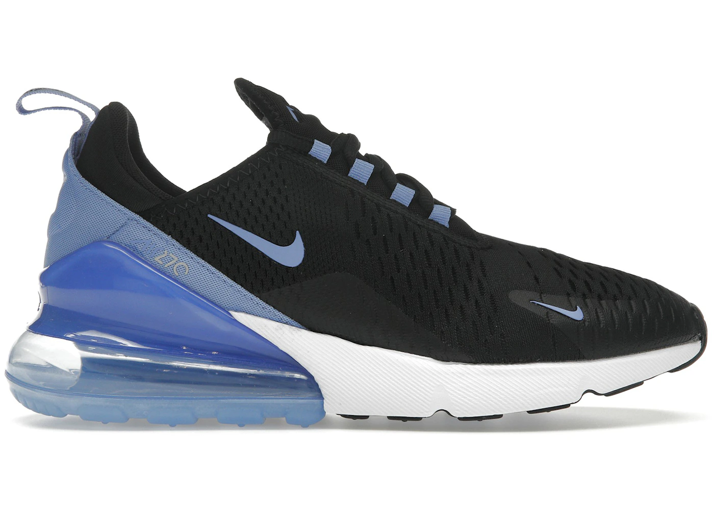 Nike Air Max 270 Black Metallic Silver Royal Pulse (Women's