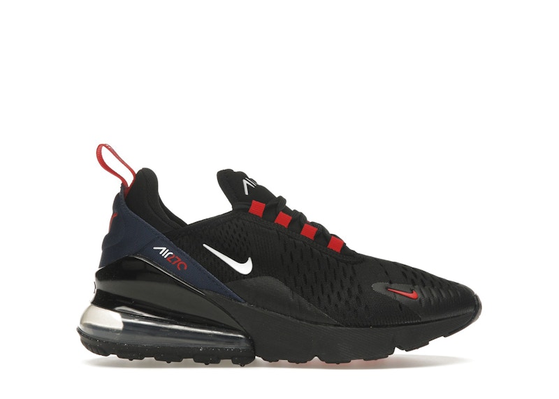 Pre-owned Nike Air Max 270 Red Sneakers In Black/midnight Navy Blue/university Red