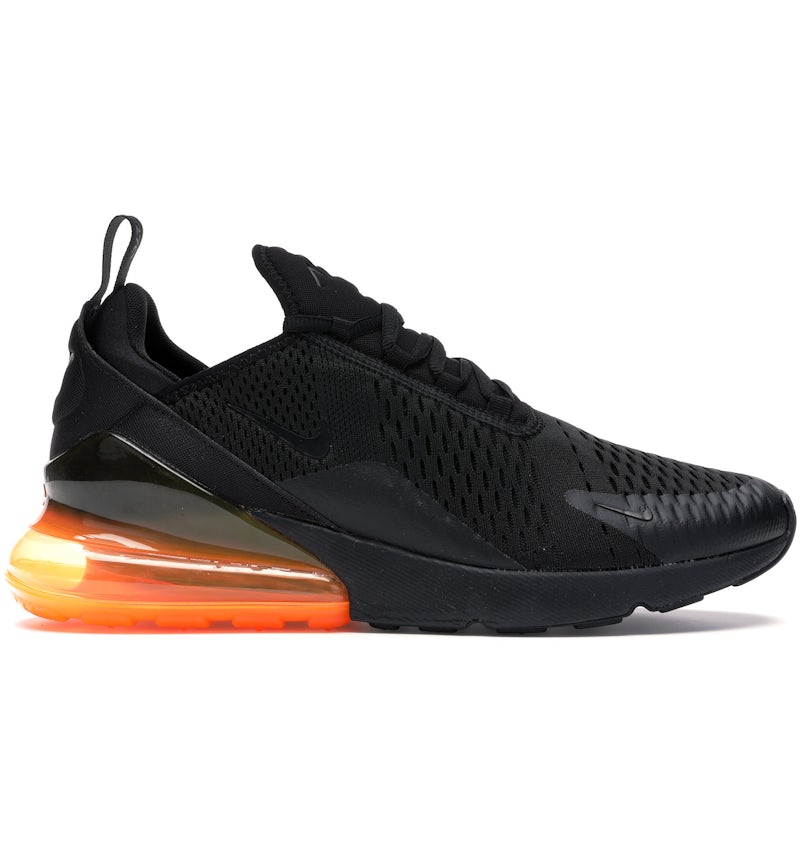 Nike Air Max 270 Black Total Orange Men's AH8050-008 US