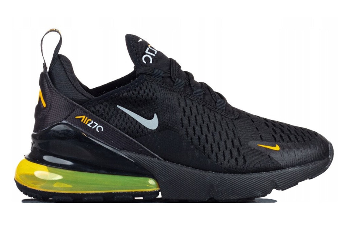 Pre-owned Nike Air Max 270 Black University Gold (gs) In Black/wolf Grey/university Gold