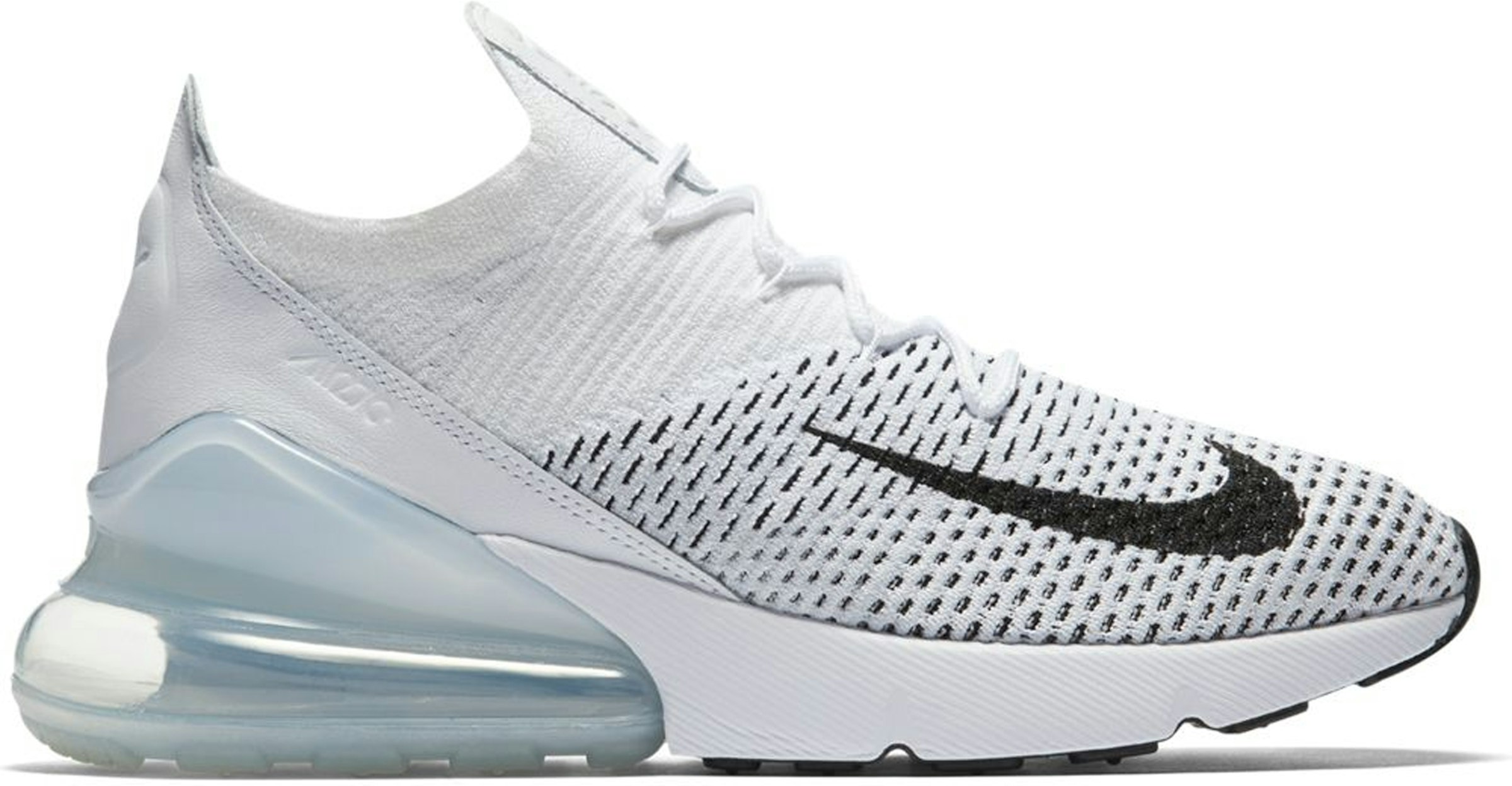 Nageslacht jeans tekort Nike Air Max 270 Flyknit White Black (Women's) - AH6803-100 - US