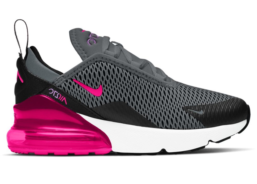 Pre-owned Nike Air Max 270 Grey Hyper Pink (ps) In Smoke Grey/black/white