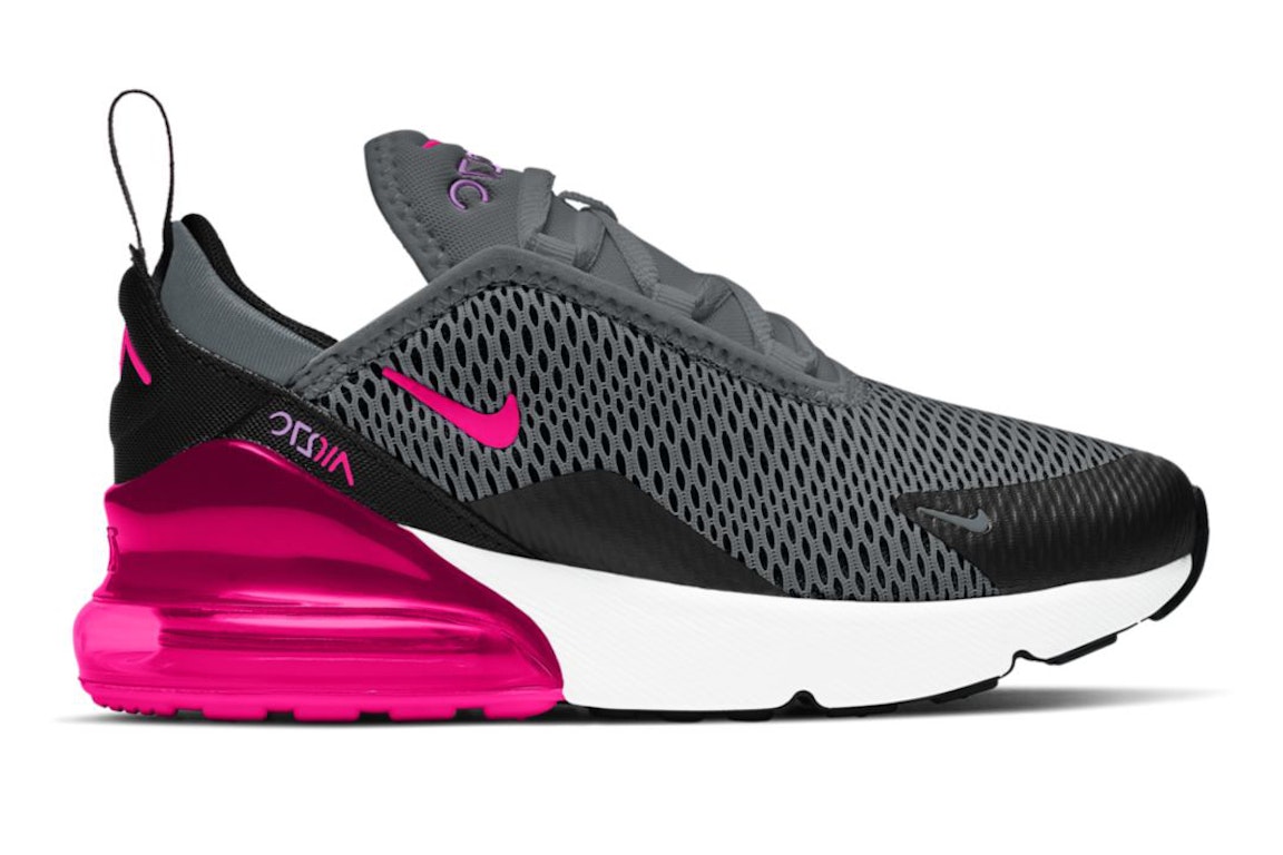 Pre-owned Nike Air Max 270 Grey Hyper Pink (ps) In Smoke Grey/black/white