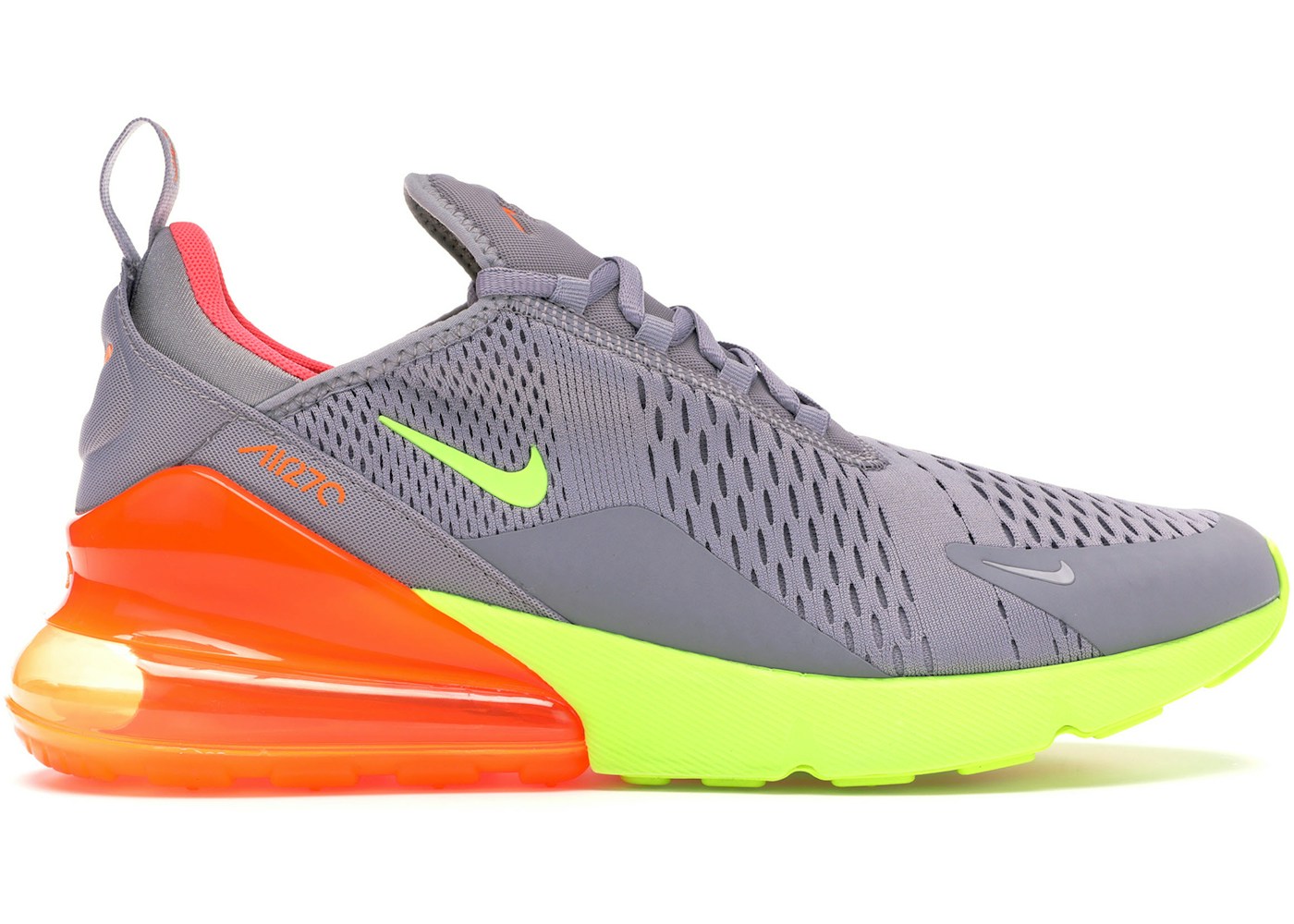 Nike Air Max 270 Grey Volt Orange Ah8050 012 Nike Air Max 270 Grey Volt Orange Ah8050 012