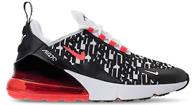 Nike Air Max 270 Print Black White Bright Crimson (GS)