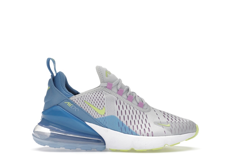 Nike Air Max 270 Pure Platinum Rush Fuchsia Blue Beyond Light