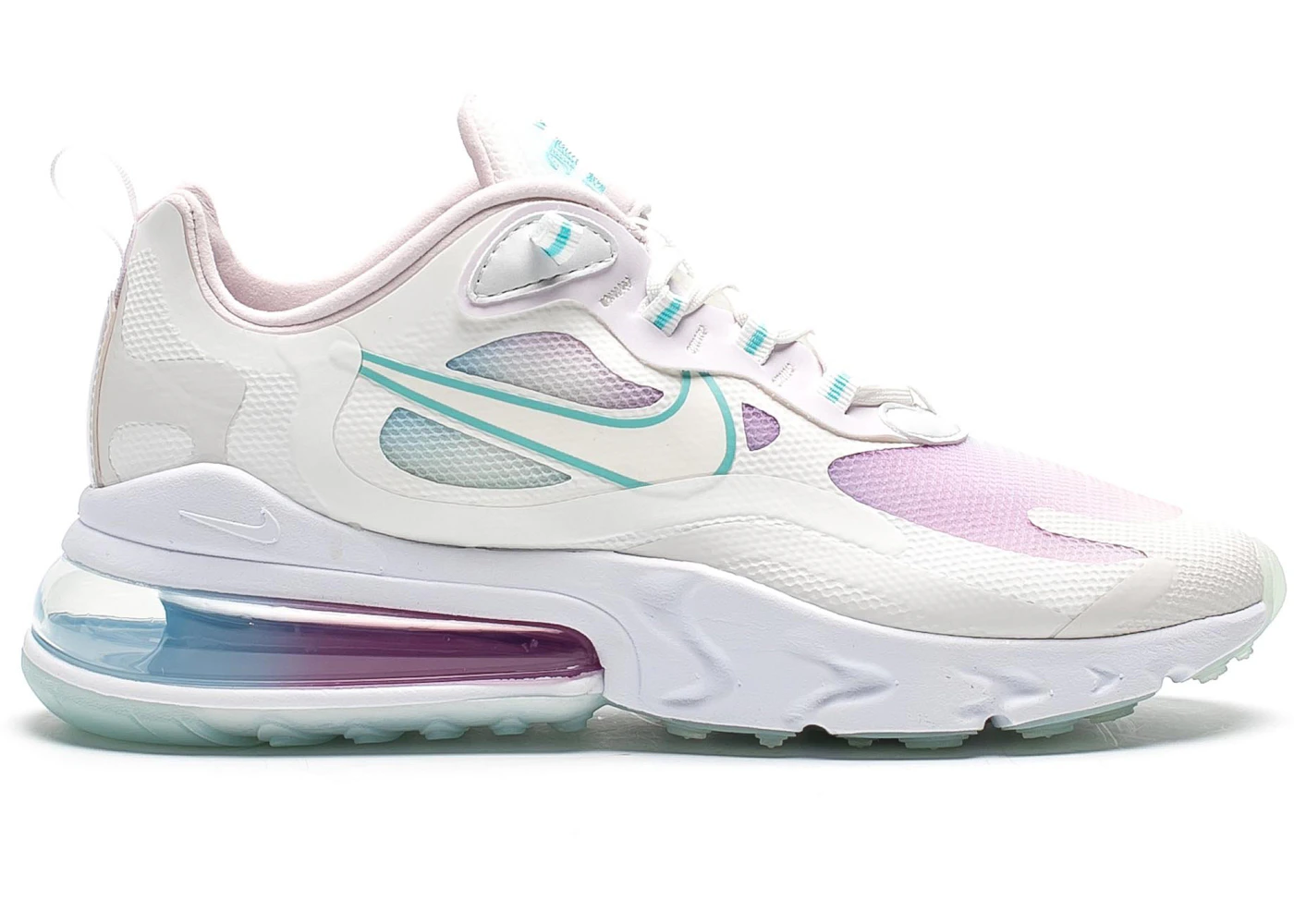 Nike air max 270 react summit white aqua  and  stardust Clearance