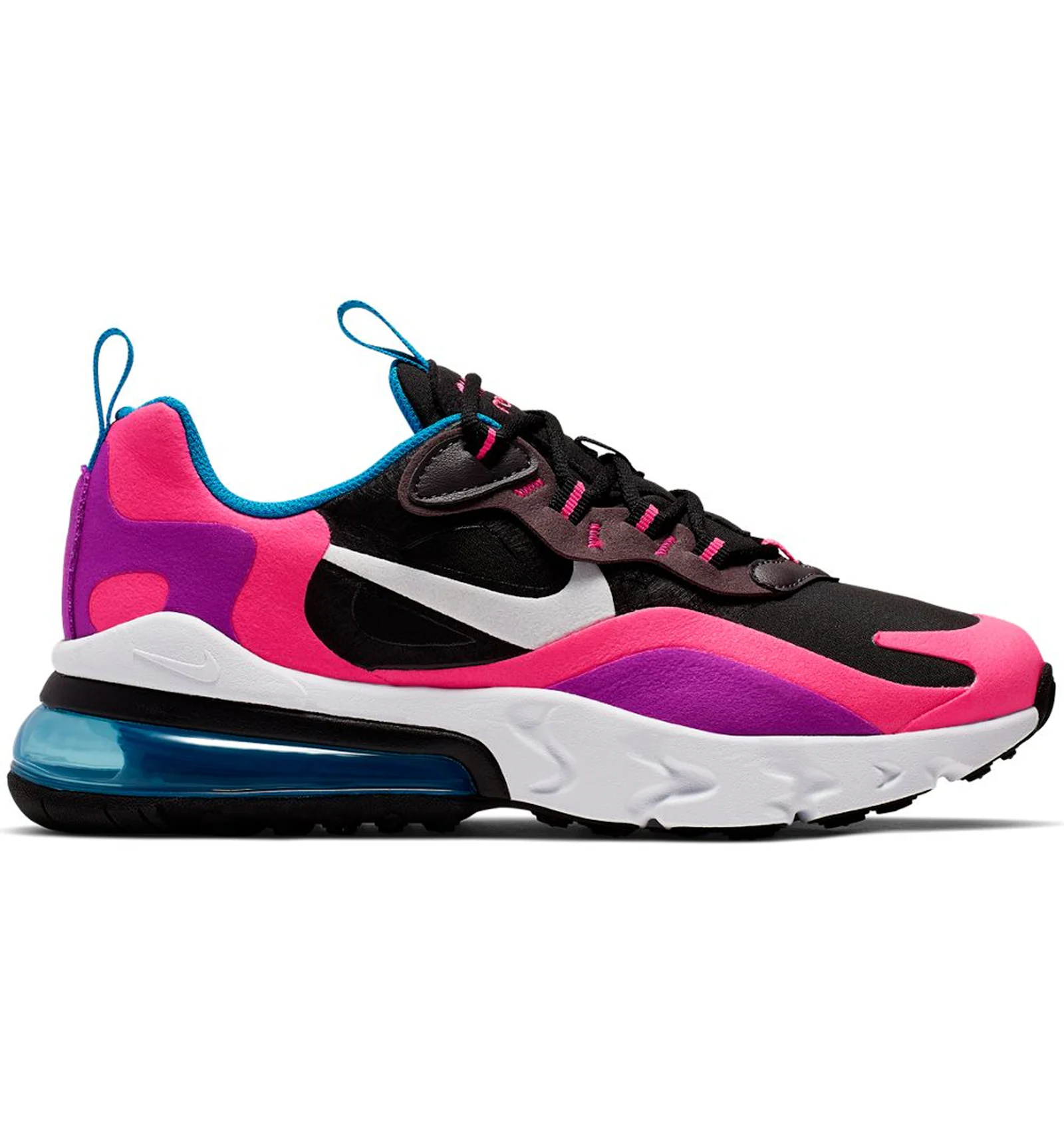 Nike Air Max 270 React Black Hyper Pink Vivid Purple GS Kids
