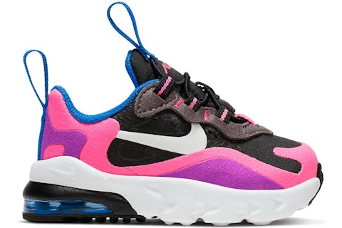 Nike Air Max 270 React Noir Hyper Rose Vivid Violet bebe Style CD2655 001 FR