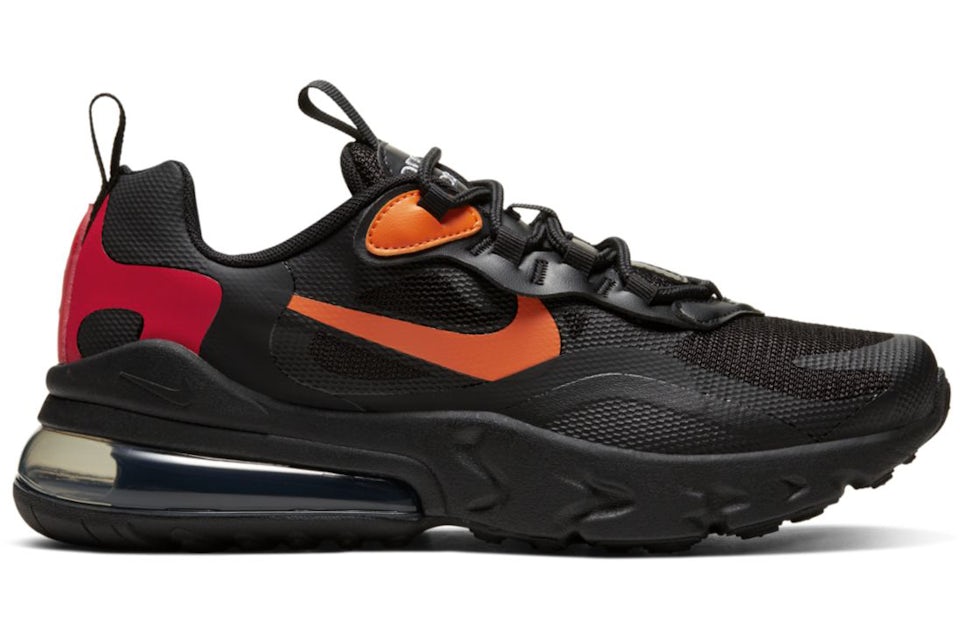 Nike air max 270 react black and orange Clearance