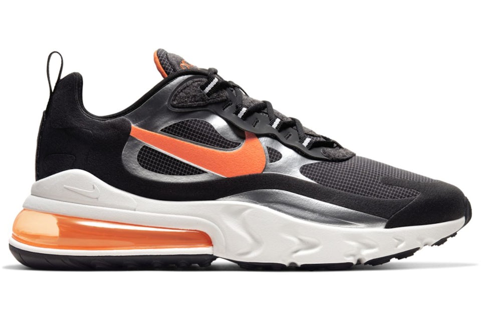 Nike air max 270 react black and orange Clearance