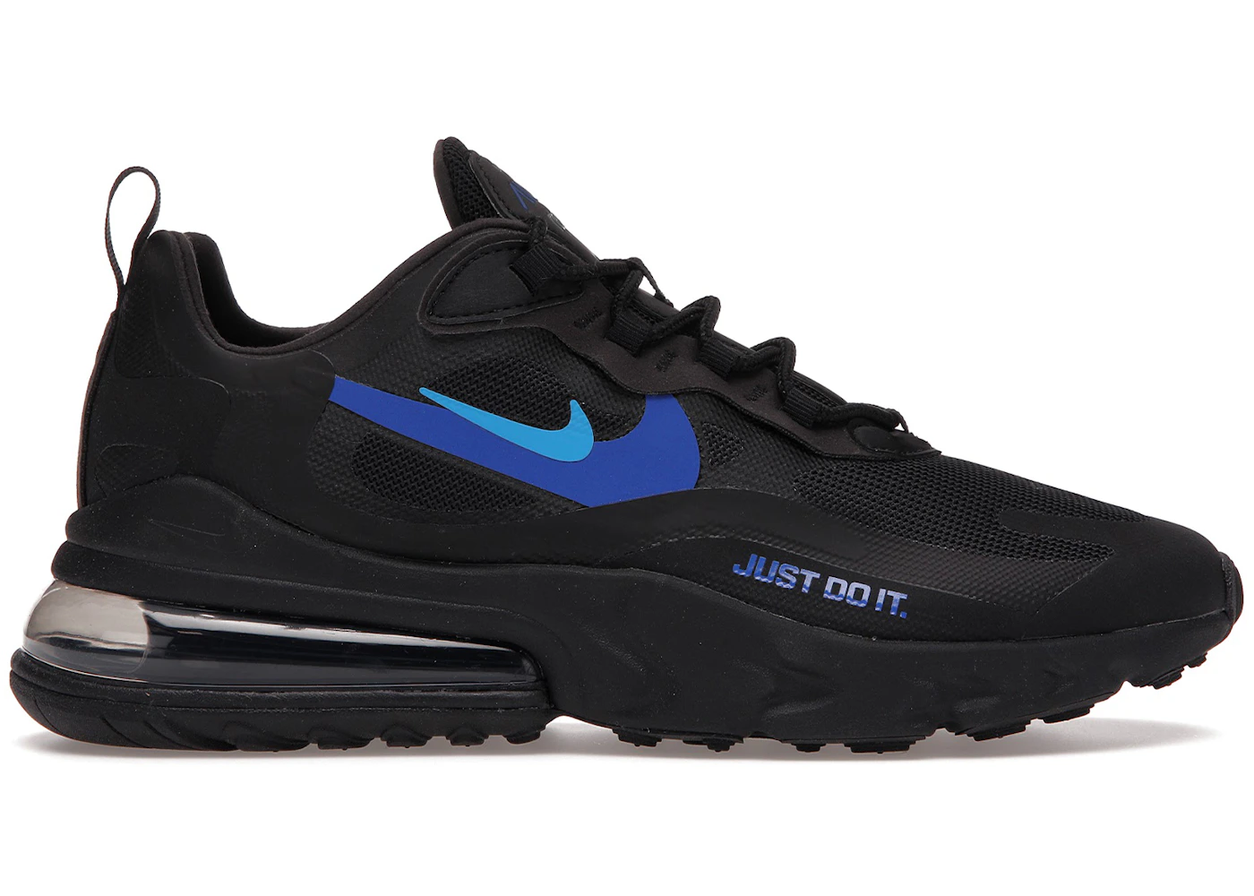 Nike air max 270 react black and blue Clearance