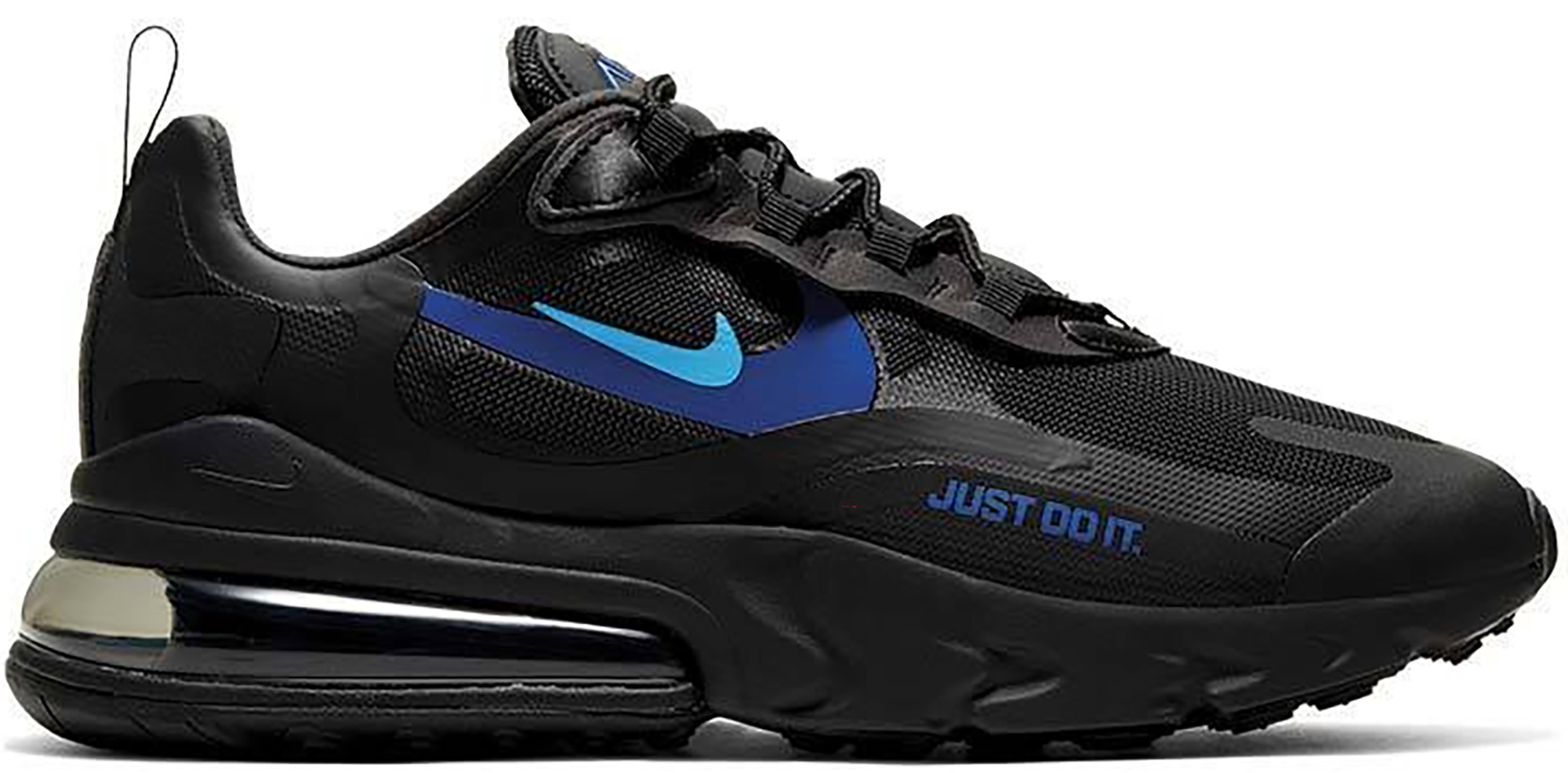 nike air max 270 black with blue tick