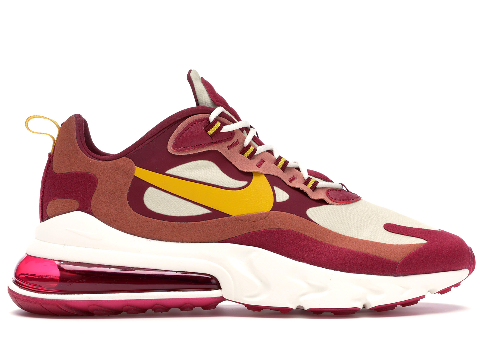 Nike Air Max 270 React Noble Red Team Gold Men's - AO4971-601 - US