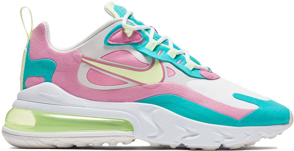 Nike White Green And Blue Air Max 270 React Sneakers