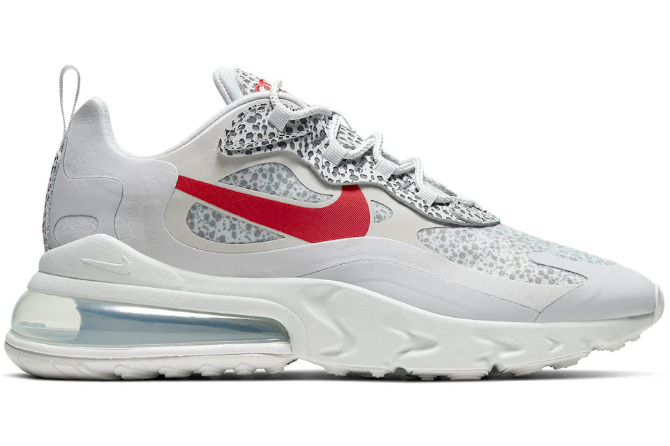 Nike Air Max 270 React Safari Grey Red Men s CT2535 001 US