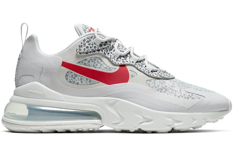 Nike Air Max 270 React Safari Grey Red Ct2535 001 Us Nike Air Max 270 React Safari Grey Red Ct2535 001 Us