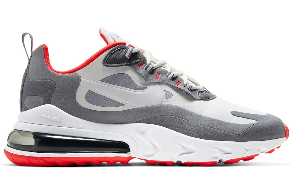 Nike Air Max 270 React Smoke Grey Red Men s CT1264 100 US