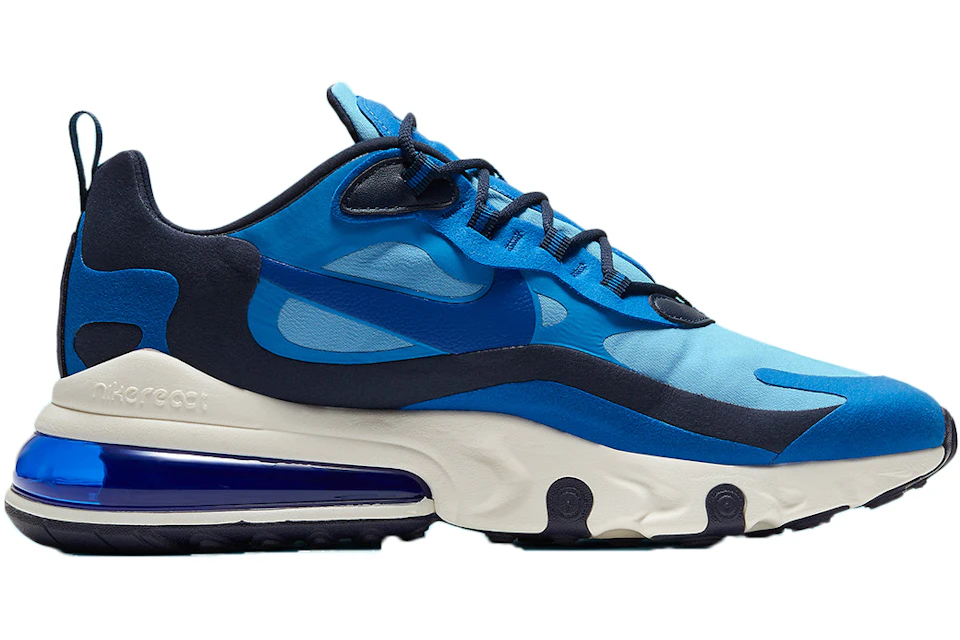 Nike Air Max 270 React Triple Blue Ci3866 400 Us Nike Air Max 270 React Triple Blue Ci3866 400 Us