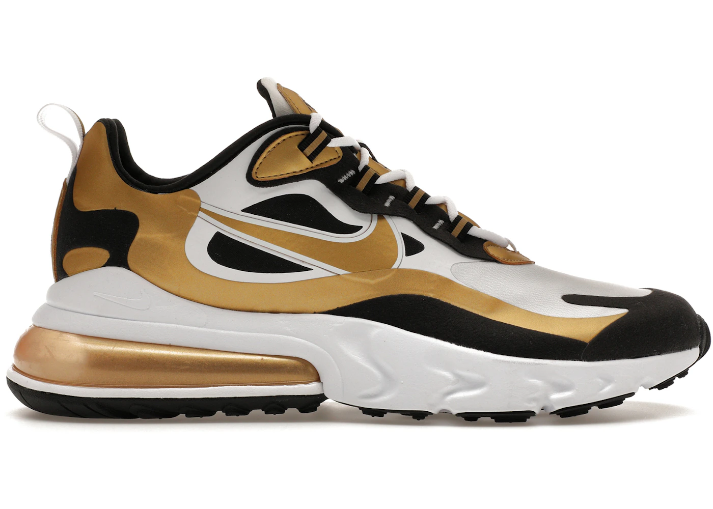 Nike Air Max 270 React White Metallic Gold Men's - CW7298-100 - US