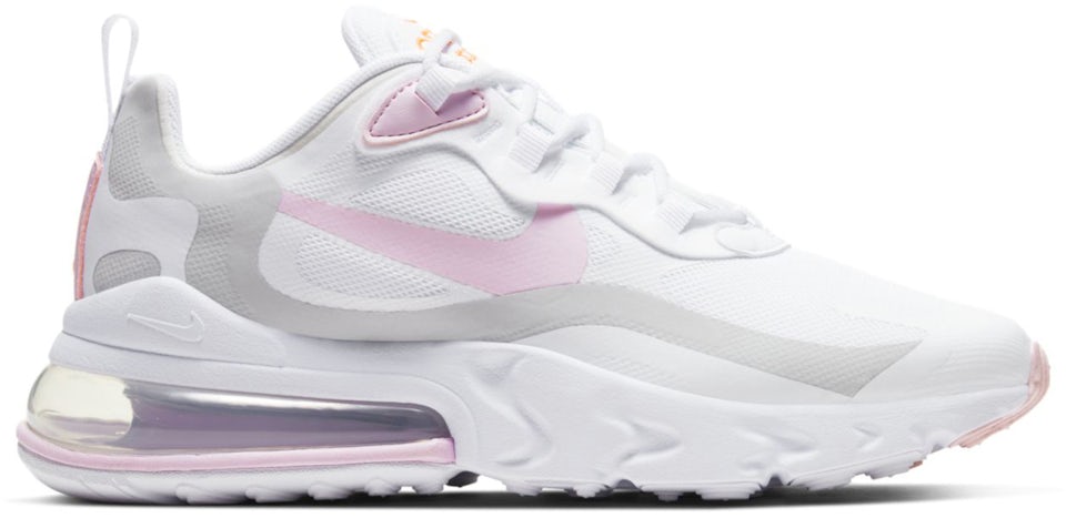 New Womens 12 Nike Air Max 270 React White Pink Foam Shoes MSRP
