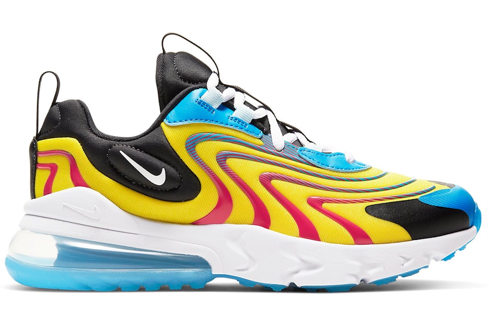 Nike Air Max 270 React Yellow Red Gs Cd6870 700 Nike Air Max 270 React Yellow Red Gs Cd6870 700