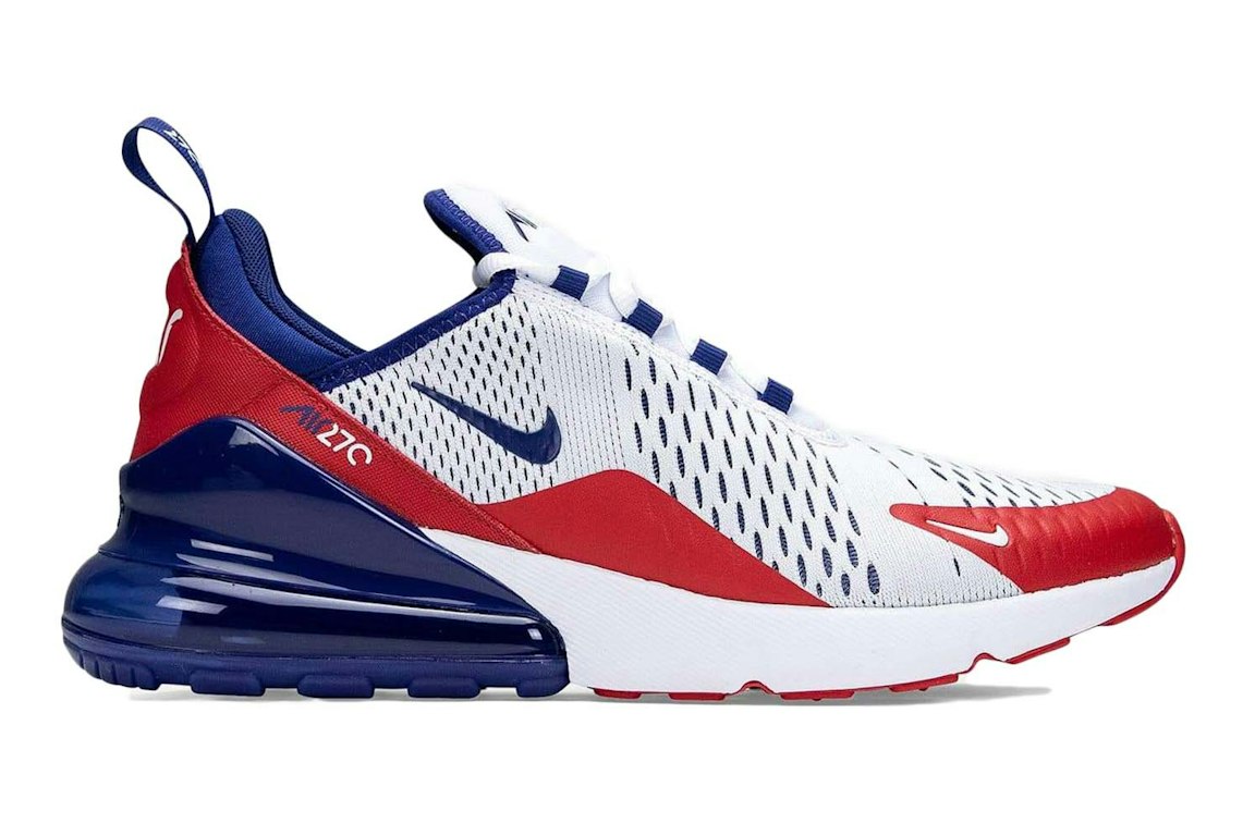 Pre-owned Nike Air Max 270 Blue Usa (gs) In White/university Red/deep Royal