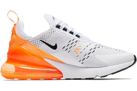 Nike Air Max 270 White Black Orange (Women's) AH6789-104 US