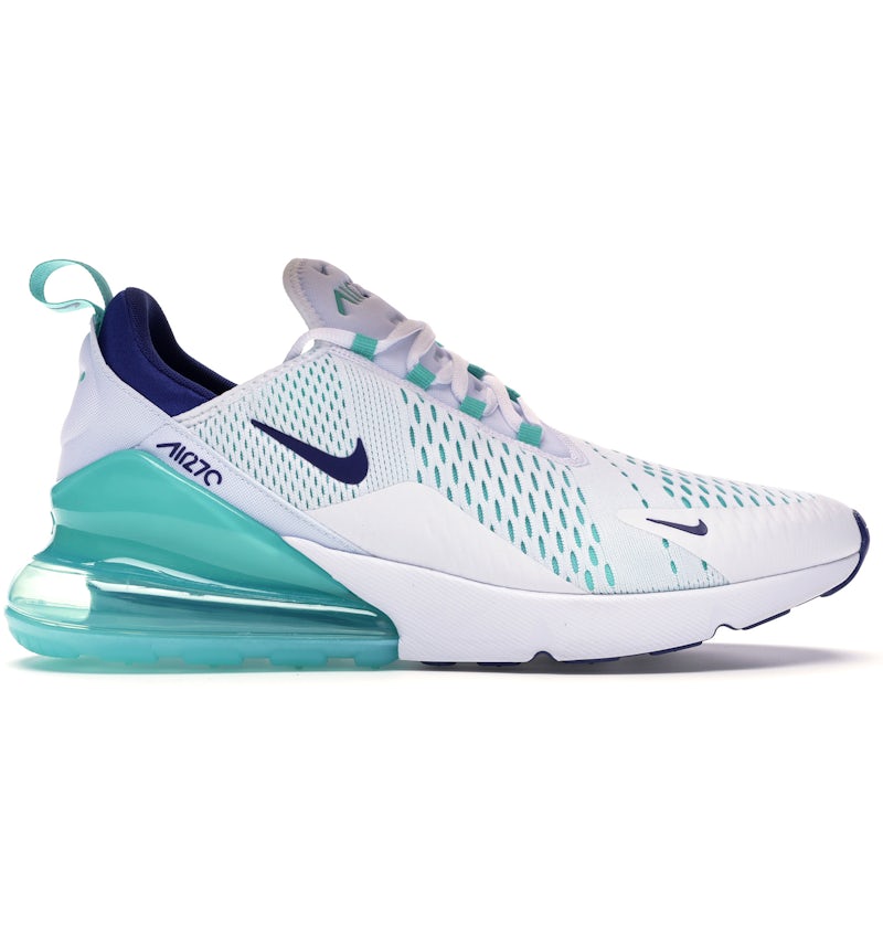 Nike Air Max 270 White Hyper Jade Deep Royal Blue Men's CI2451