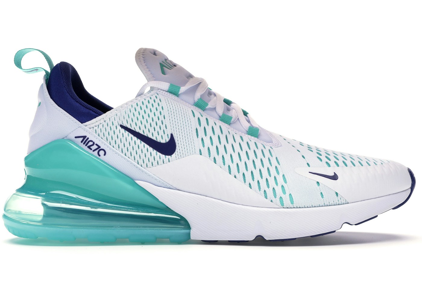 Nike Air Max 270 White Hyper Jade Deep Royal Blue - CI2451-100