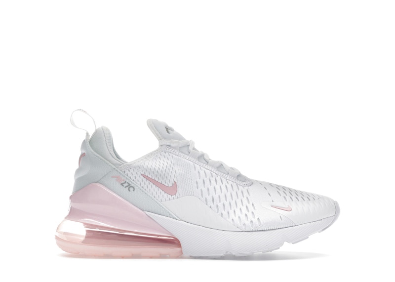 Nike Air Max 270 Sneakers in White/Light Smoke Grey/Pink Foam