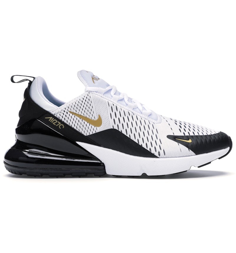 Deals Nike Nike Air Max 270 White Black Gold Nike Air Max 270