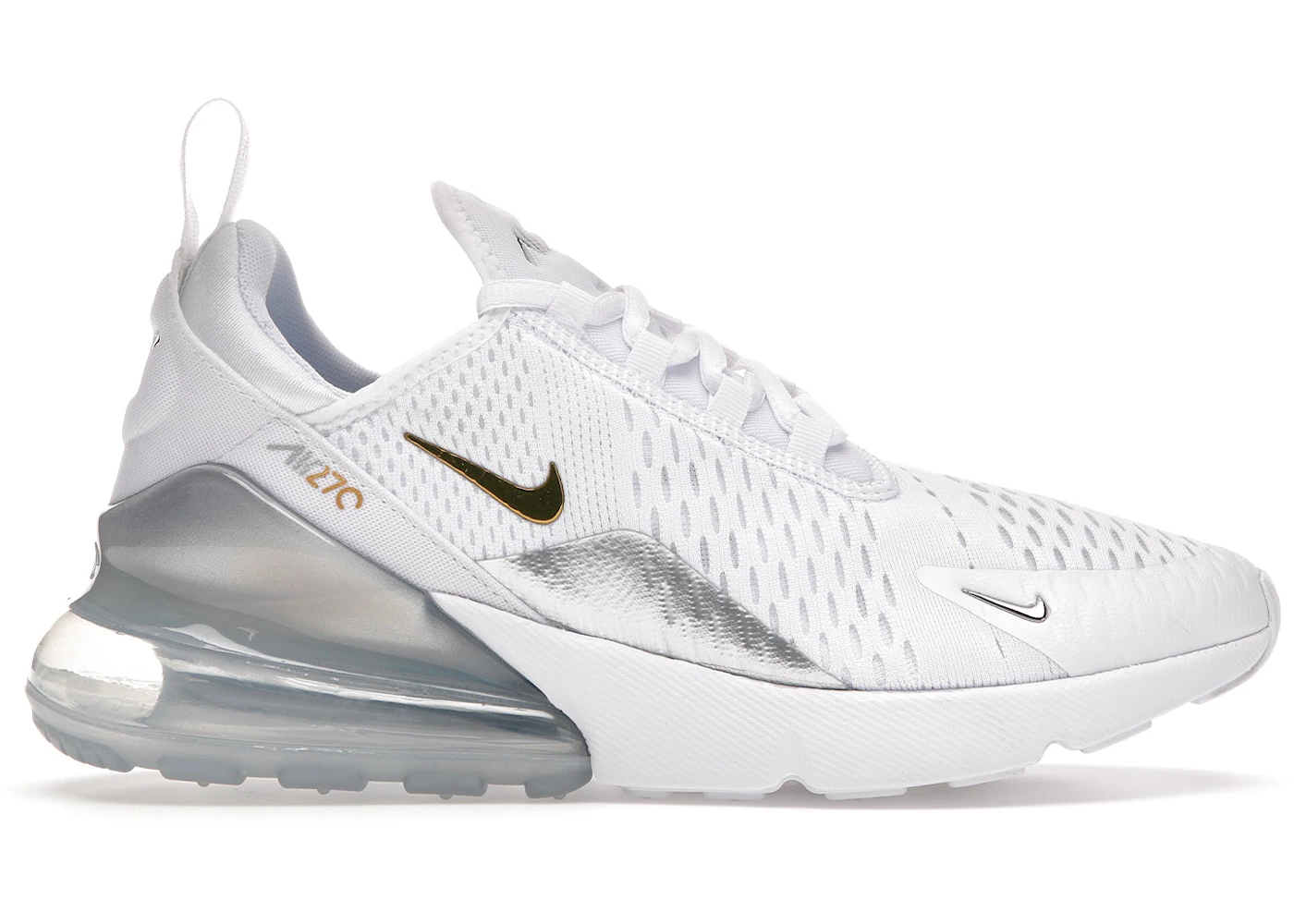Nike Air Max 270 White Metallic Gold (Women's) - DM3080-100 - US