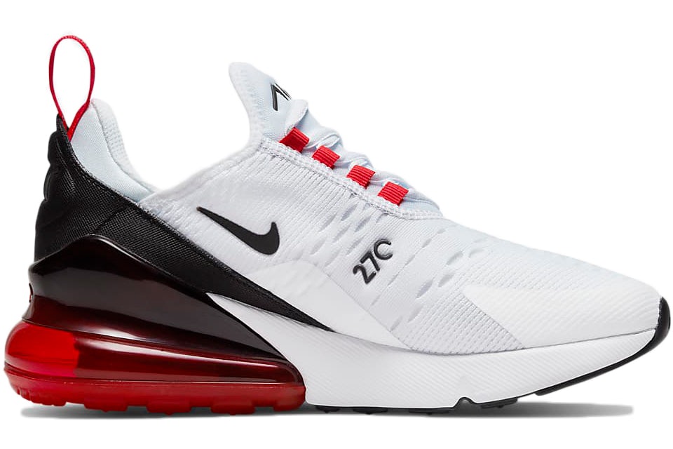 Nike air max 270 white and red mens Clearance
