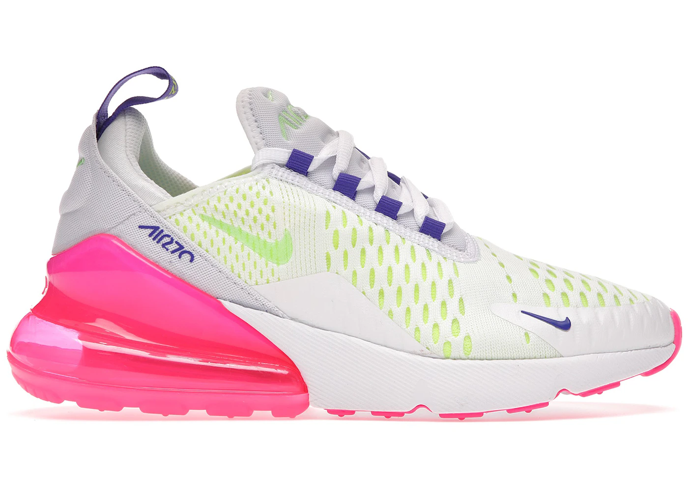 Nike Air Max 270 White Volt Pink Blast Indigo (Women's) DH0252