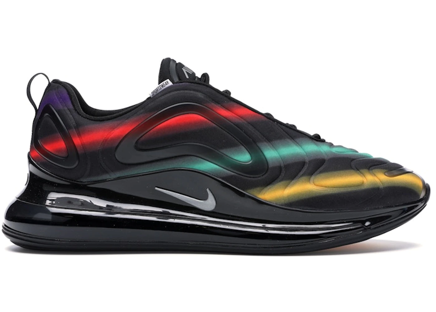 Nike Air Max 720 Black Neon Streaks Men's - AO2924-023 - US