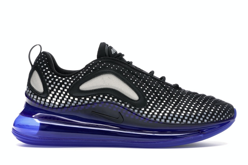 Pre-owned Nike Men's  Air Max 720 Pixel Blue Sneakers In Black/racer Blue