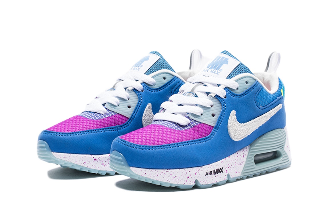 Pre-owned Nike Air Max 90 20 Undefeated Blue (ps) In Pacific Blue/vast Grey-vivid Purple