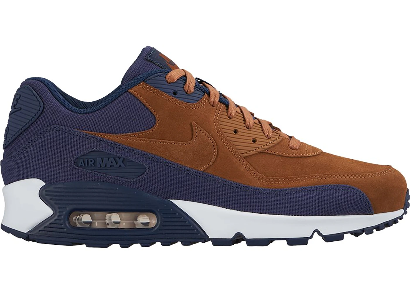 convertible tanque proteína Nike Air Max 90 Ale Brown Midnight Navy Men's - 700155-201 - US