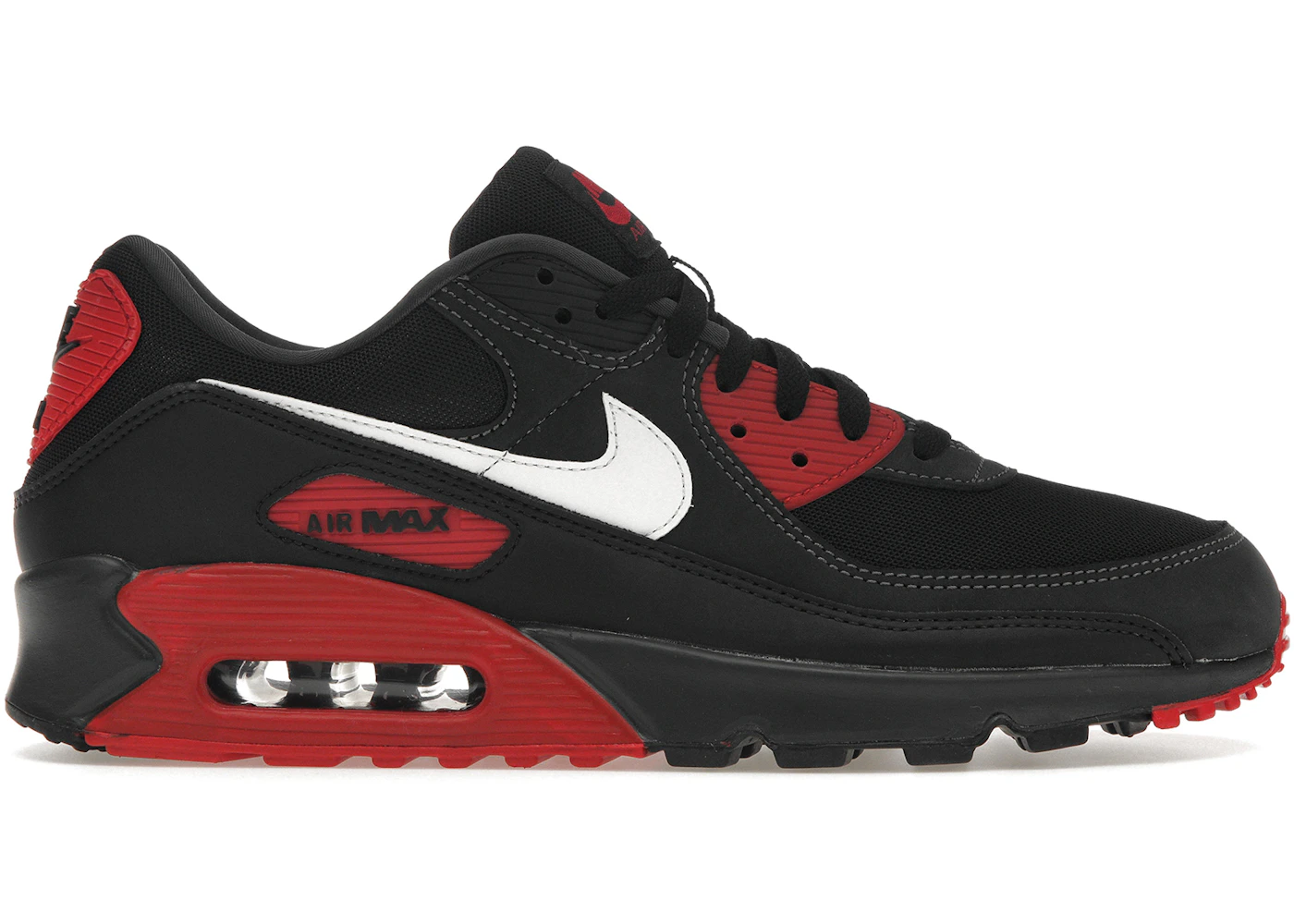Nike Air Max 90 en negro antracita y rojo Hombre FB9658-001 US