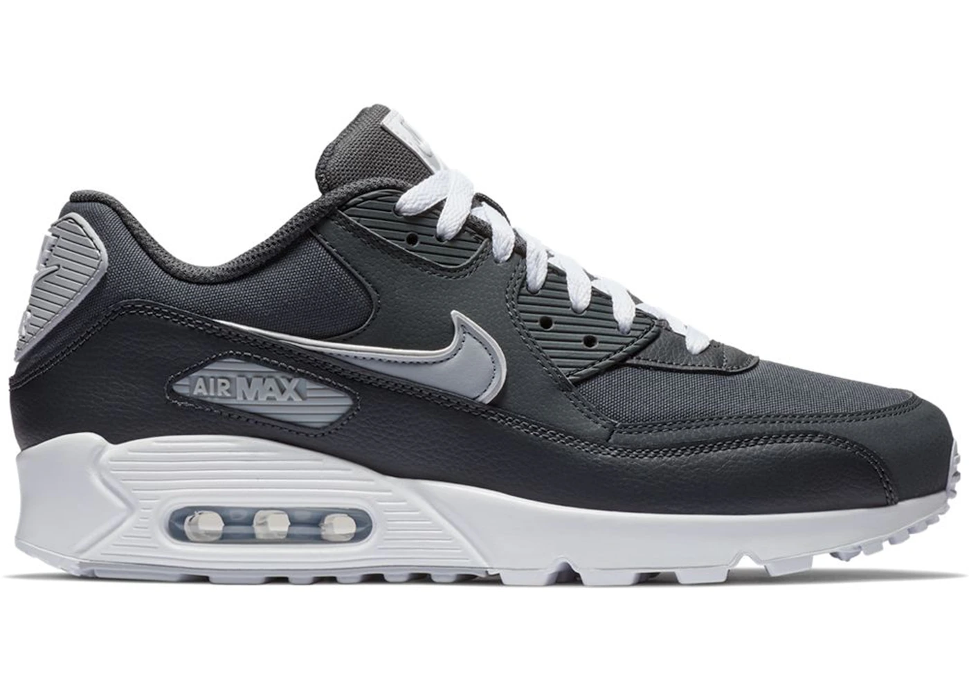 Nike air max top 90 essential white/anthracite-cool grey-black