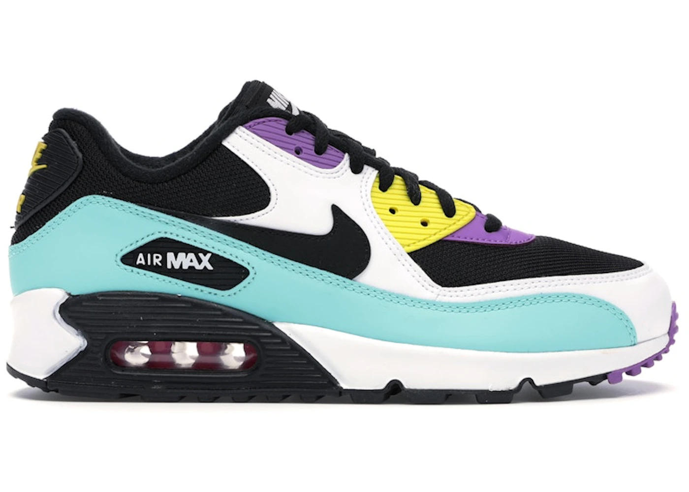 HOT Nike Sneaker Air Max 90 Black Bright Violet White Nike Air