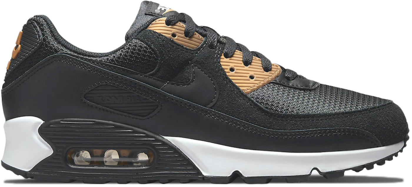 2009 retro nike air max black and yellow gold shoes