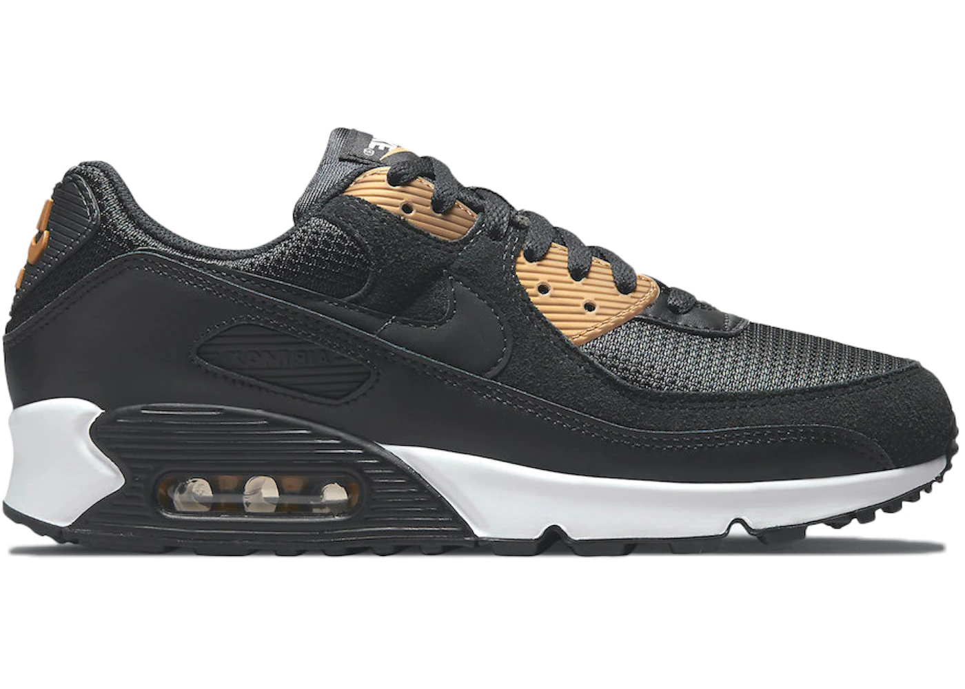 Black and gold nike air max 90 Clearance