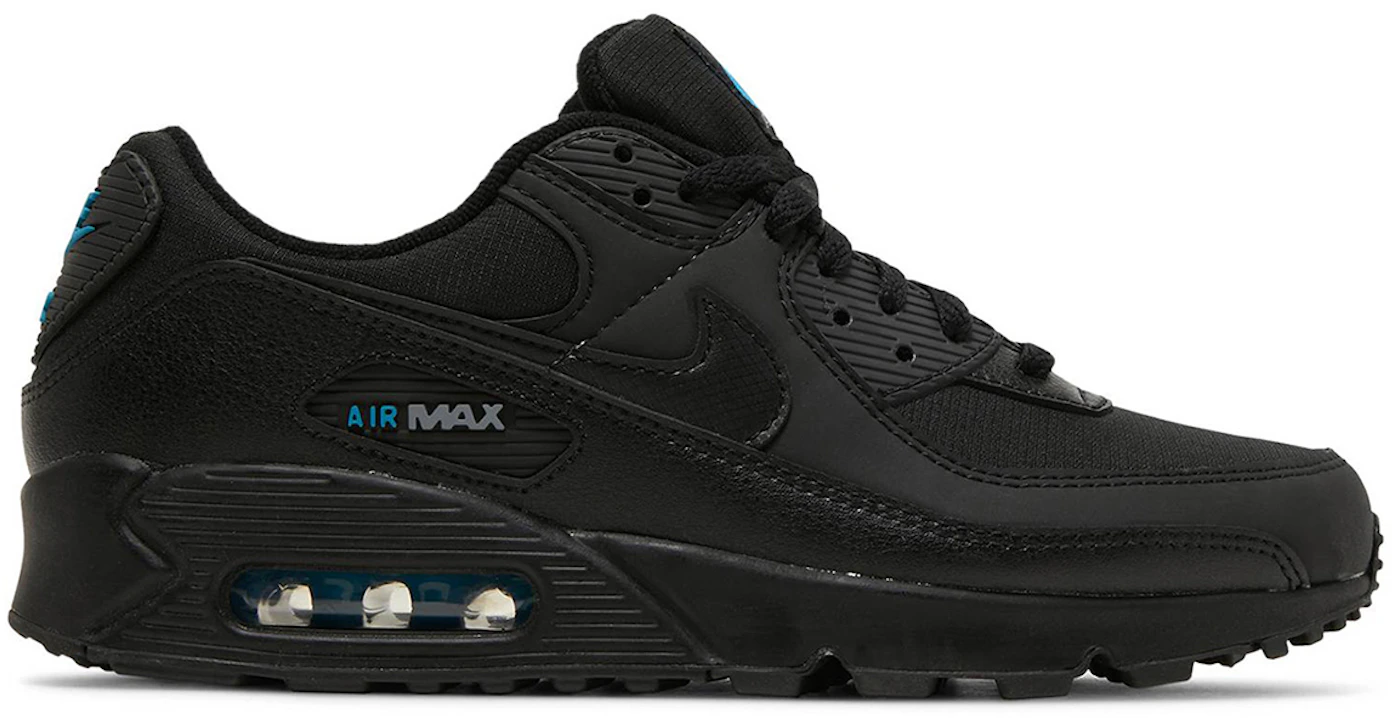genéticamente Melodramático Durante ~ Nike Air Max 90 Black Laser Blue Men's - DC4116-002 - US