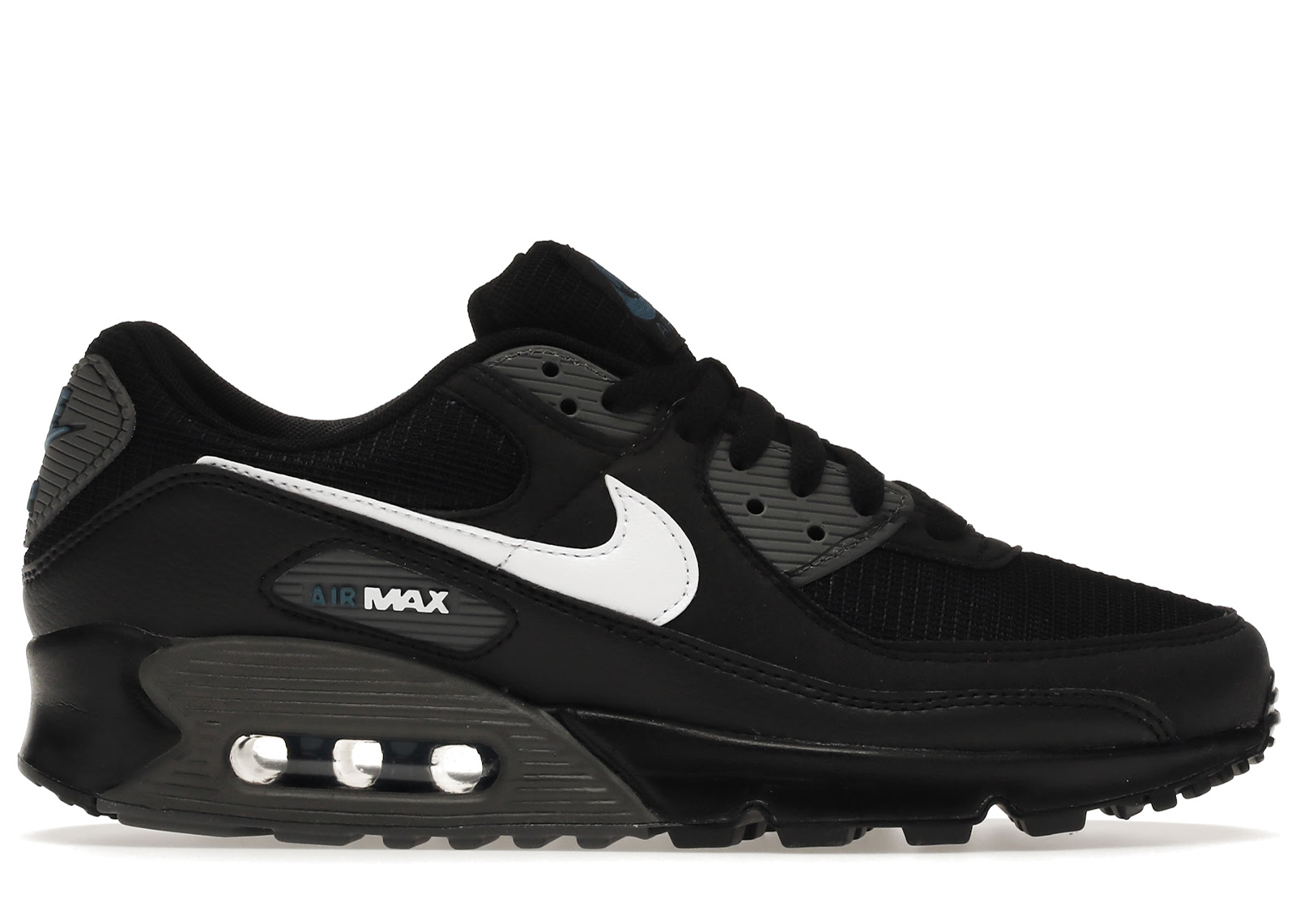 nike air max 90 black and grey and white