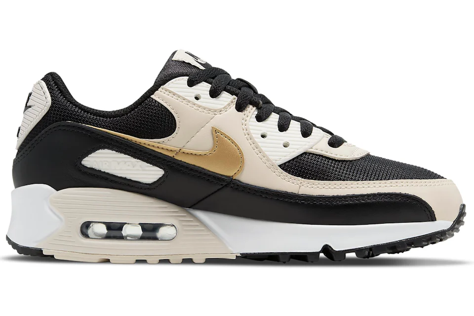 Womens black and sales gold air max